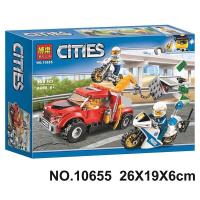 ตัวต่อ Lego City Police Series Tracking Heavy Trailer 60137 Boy Assembled Building Block Toy 10655