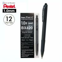 Pentel ปากกาลูกลื่น เพนเทล IFeel-it 1.0mm (แพ็ค 12 ด้าม) - หมึกสีดำ