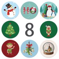 500pcs 8 Pattern 1/1.5 Inch Christmas Theme Seal Labels Stickers For DIY Gift Baking Package Envelope Stationery Decoration Stickers Labels