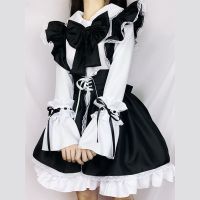 Spot parcel post Maid costume cosplay Cute Lolita lolita Black and White Japanese Style Long Sleeve Loli Womens Clothing Boss