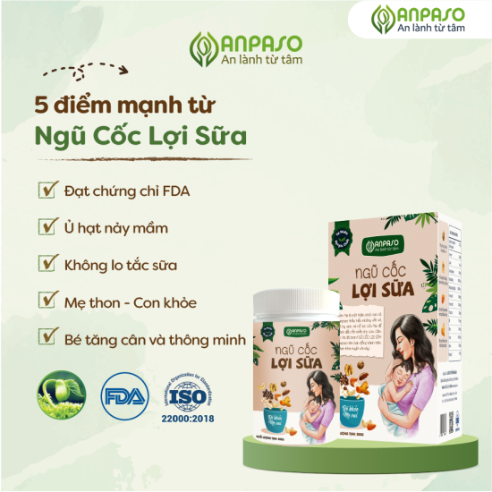Ngũ cốc lợi sữa anpaso cho mẹ bầu bổ sung dinh dưỡng, lợi sữa - ảnh sản phẩm 4
