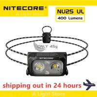 ไฟฉายสวมศีรษะ NU25 NITECORE UL ของแท้400ลูเมนหลอดไฟหน้าไฟฉายกันน้ำสำหรับกลางแจ้งสีแดง/ขาว/สีสูง