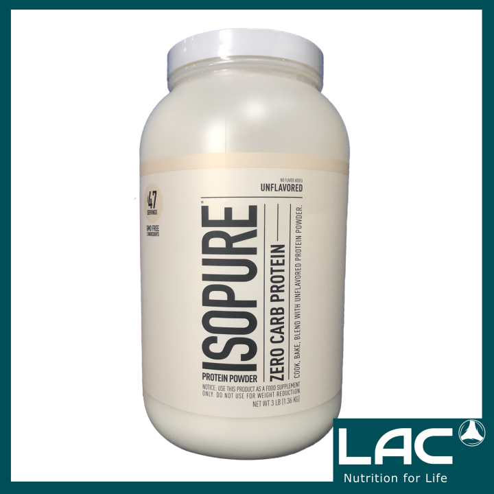 ISOPURE® Whey Protein Isolate Unflavoured (3 lbs) (Best by June 2024