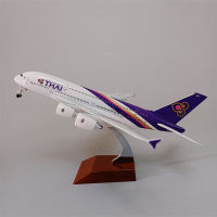 18*20ซม. โลหะ Air Thailand THAI Airways Airbus 380 A380เครื่องบินรุ่น Diecast เครื่องบินรุ่นเครื่องบิน W ล้อ Landing Gears #007