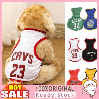 [B 398] Pet Vest Round Neck Soft Comfortable Breathable Letter Print Pet Cat Dog Sleeveless Clothes Daily Wear
