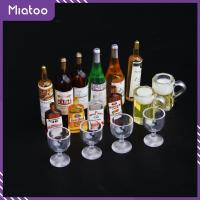 Miatoo แพ็ค6ชิ้นขวดวิสกี้ไวน์ขนาดเล็ก1/12อุปกรณ์เสริมสำหรับบ้านตุ๊กตา