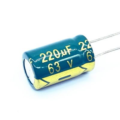 20pcs/lot high frequency low impedance 63v 220UF aluminum electrolytic capacitor size 10*17 220UF 20% Electrical Circuitry Parts