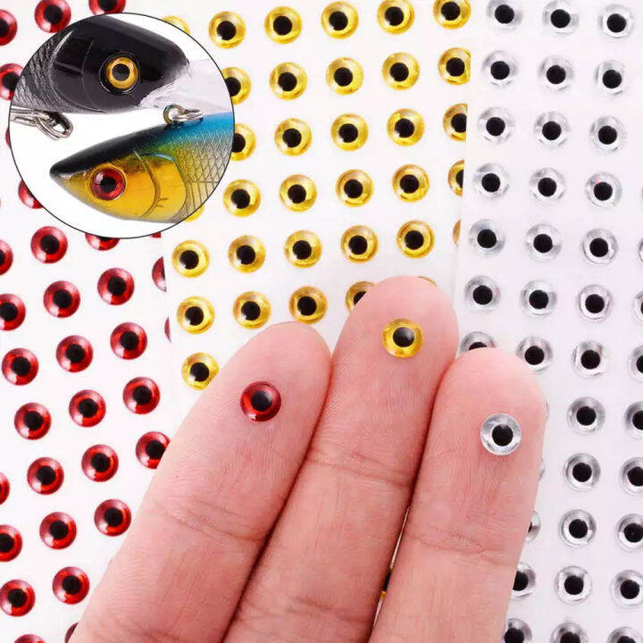 BEDDEH Fishing Tackle Fishing Sticker 100pcs/lot Simulation 3mm 4mm 5mm