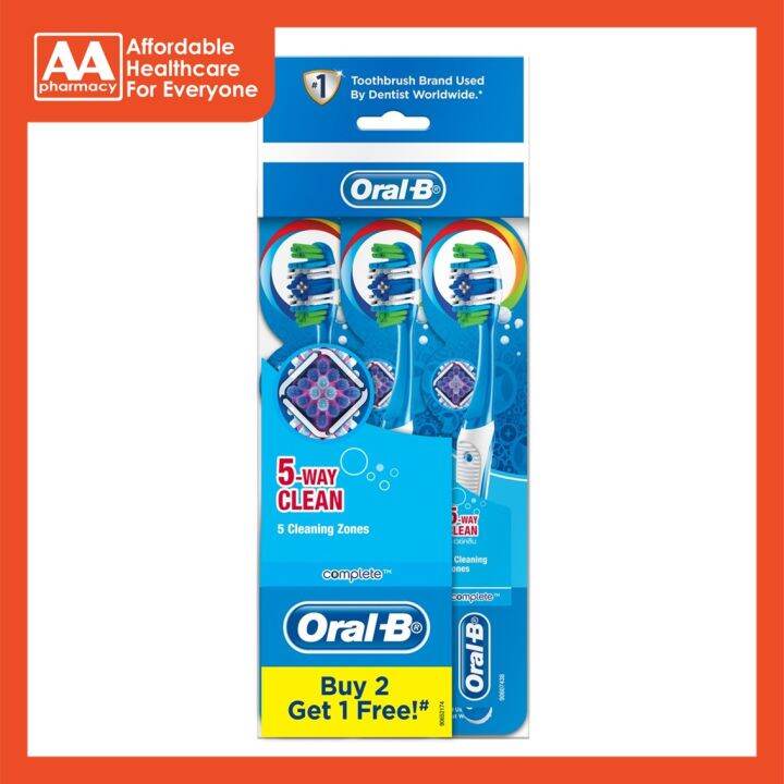 Oral-B Toothbrush Complete 5-Way Clean B2F1 Medium | Lazada