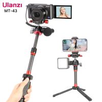 VIJIM Ulanzi MT-43 Tripod With Quick Release Plate 360° Ballhead Cold Shoe Extendable Selfie Stick Tripod for Phone Camera DSLR