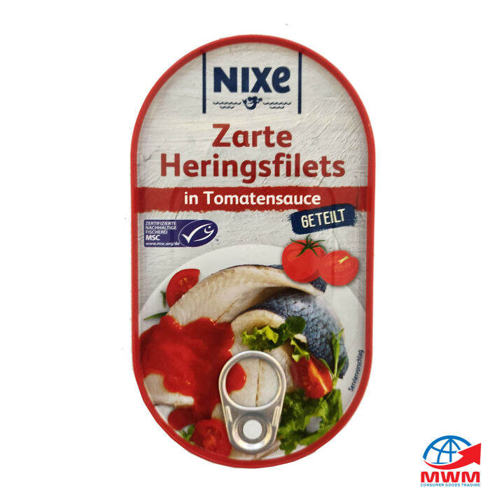 HERRING FISH IN CAN IMPORTED NIXE ZARTE HERINGSFILETS, TENDER HERRING