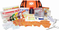 Dixie EMS First Responder Fully Stocked Trauma First Aid Kit – Orange