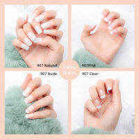 Fingerqueen 24Pcs กดบนเล็บเล็บปลอมน่ารัก Nude สีชมพูเพื่อสุขภาพเล็บปลอมเล็บปลอมสำหรับร้านทำเล็บ