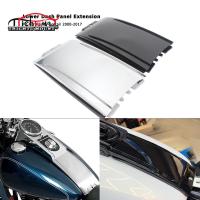 Motorcycle Chrome Black Lower Dash Panel Extension ABS For Harley Softail Deluxe Fat Boy Heritage Springer FLS FLSS 2000-2017