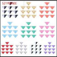 521YIANEE 20pcs(10sets) แฮนด์เมด เสน่ห์ ฝาท้าย พบเครื่องประดับ รักสุดหัวใจ สร้อยข้อมือคู่ หัวเข็มขัดแม่เหล็ก ตัวล็อกสายเชื่อมต่อ