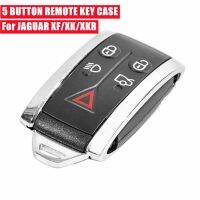 5 Buttons Car Remote Smart Keyless Fob Case Shell W/ Ut Key Blade For Jaguar XF XK XKR 2007 2008 2009 2010 2012 X-Type S-Type