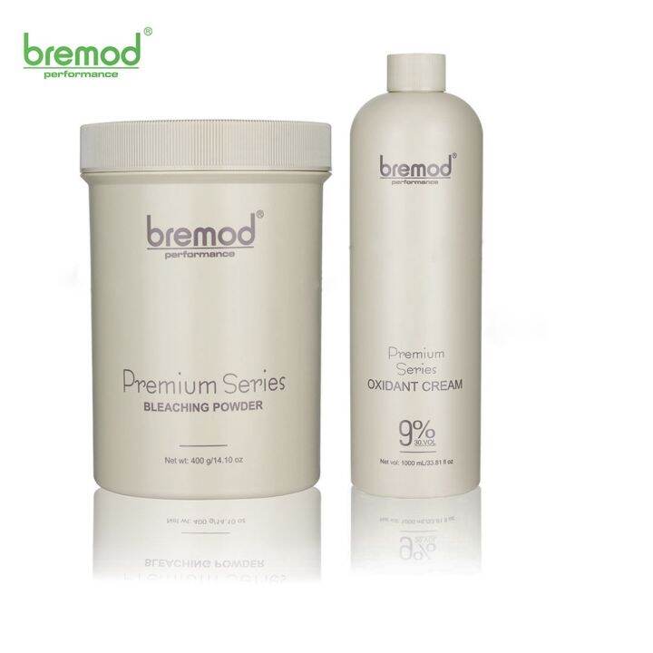 Bremod Hair Color Hair Bleaching Powder 400g Oxidizer Cream 1000ml Set Br R003 Br R810 Cocoa