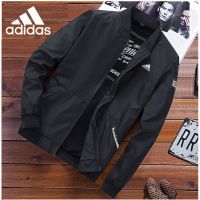 เสื้อแจ็กเก็ต แขนยาว ลายโลโก้ Adidas แฟชั่นฤดูใบไม้ผลิและฤดูใบไม้ร่วง สำหรับผู้ชาย