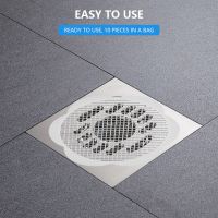 10pcs Sink Strainer Disposable Floor Drain Sticker Waterproof Adhesive Sewer Anti-Block Filter for Bathroom Bathtub Kitchen Sink Dishracks Sink access