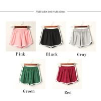 Hot Summer Womens High Waist All-match Loose Solid Soft Cotton Casual Shorts