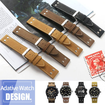 20mm 22mm Double Screw Universal Calfskin Leather Genuine Watch Band For Hamilton Field Aviation Wrist Belt Watch Strap Bracelet