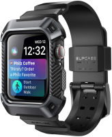 SUPCASE [Unicorn Beetle Pro] Designed for Apple Watch Series 7/6/SE/5/4 [41/40mm], Rugged Protective Case with Strap Bands (Black)