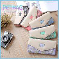 PETIBAG แฟชั่น พกพา ซองจดหมาย ยาว กระเป๋าสตางค์เหรียญ กระเป๋าคลัตช์ยาว กระเป๋าถือ กระเป๋าสตางค์หนัง