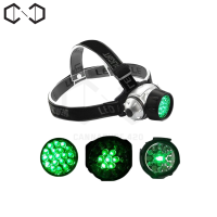 ไฟฉายคาดหัว ไฟฉาย FLASHLIGHT HEAD TORCH - 19 X GREEN LED | HIGH INTENSITY ไฟฉาย LED ความเข้มสูงสีเขียว Hydroponics