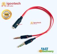 igootech สายแปลงหูฟังสมอลทอร์คให้ใช้กับคอมพิวเตอร์ สายแปลงหูฟังคอมที่มี 2 เเจ็คให้ใช้กับสมาร์ทโฟน 3.5mm mic and earphone splitter