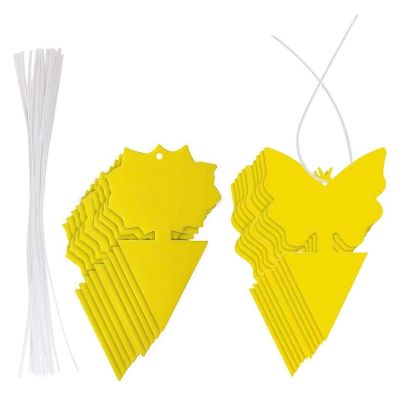 20Pcs Sticky Trap,Fruit Fly and Gnat Trap Yellow Sticky Bug Traps for Indoor/Outdoor Use Insect Catcher for White Flies