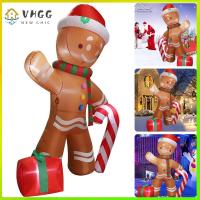 VHGG Built-in LED Decoration Inflatable Gingerbread Man 2.4m Gingerbread Man Lighted Dolls Christmas Inflatables Gifts Xmas Party Light-up Dolls Christmas Decor