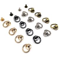 10pcs High Quality Solid Brass Ball Nail Screwback Chicago Screw Rivet Stud with O Ring for Leather Bag Strap Belt Phone Case