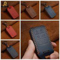 เคสกุญแจรีโมทอัจฉริยะสำหรับป้องกันเคสห่อหุ้มพร้อมพวงกุญแจ Kunci Remote Mobil หนังหนังเครซีฮอร์ส RP5BRD