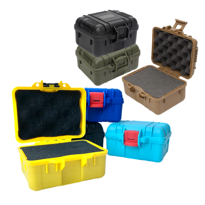 Colorful ToolBox Small Instrument Tool Box Plastic Tool Boxes Waterproof Shockproof Tool Case Multi-Functional Protable Tool Organizer Outdoor Camping Tool Storage Box Fishing Case With Sponge