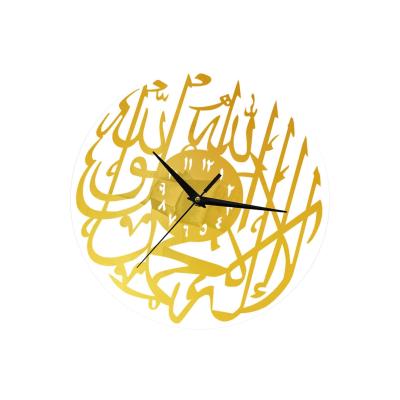 1/2/3กำแพงลายมือภาษาอาหรับอิสลามร่วมสมัยของขวัญตกแต่งนาฬิกาสไตล์ที่ซับซ้อน