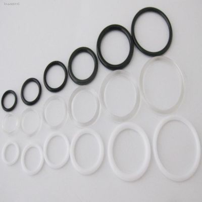 ◇ NBNNAL 50Pcs Clear/White/Black Multi-sizes O Rings Bra Belt Adjustable Buckles Plastic Sewing Accessories