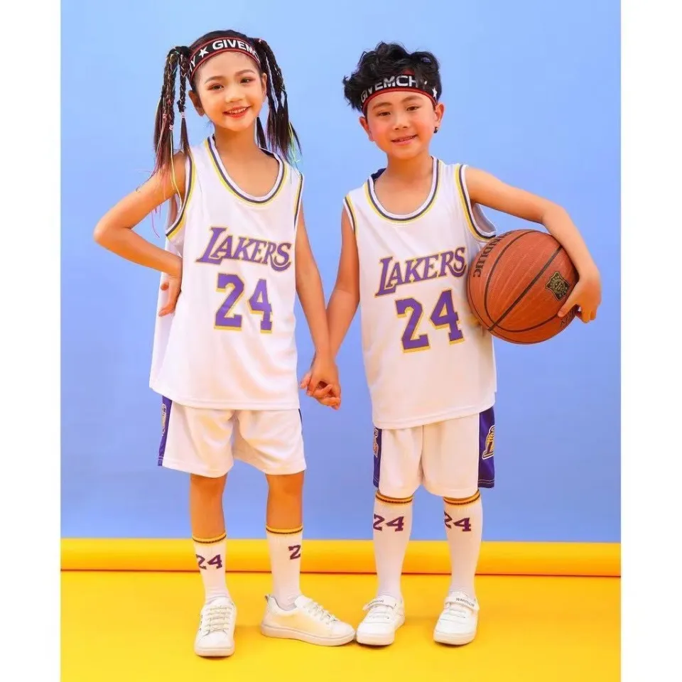 ❄ NBA Lakers Jersey 24 Kobe Bryant Jersey Kids Tops Shorts Jersey