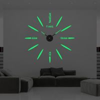 3D Luminous Wall Clock Stickers DIY Digital Clock Reloj De Pared Quartz Needle Horloge Modern Design Living Room Home Decor