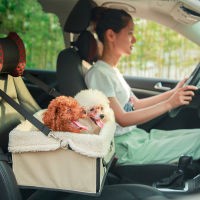 Portable Safety Small Dog Car Seat Carrier Foldable Multifunction Puppy Dog Travel Bed For Car Washable Warm Booster