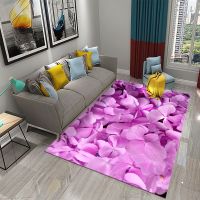 QSR STORE Petal Carpet Colorful Flower Rugs for Kitchen Bathroom Entrance Toilet Anti-slip Living Room Bedroom Decor Floor Area Mats