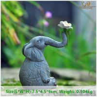 Z13251A Everyday Collection Lucky Elephant Figurines Fairy Garden Animal Ornaments Home Decor Tabletop Decoration Souvenir Crafts