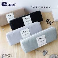 กระเป๋าดินสอ e-file (อี-ไฟล์) กระเป๋า คอดูรอยด์ Corduroy รหัส CPK74 ขนาด 20 x 6.5 ซม. (1ใบ)