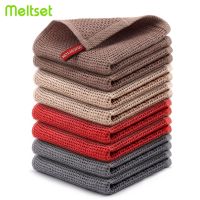 2/4/6Pcs Cotton Kitchen Towels Ultra Soft Absorbent Kitchen Household Cleaning Cloth Bowl Dish Kitchen Towel Set