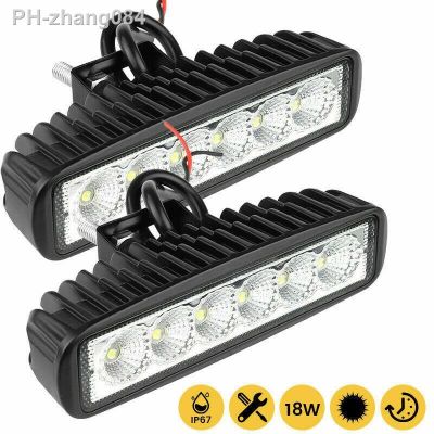 ↂ♨◐ 6 LED 18W Car LED Work Light DRL Spotlight High Bright Waterproof Auto Offroad SUV Truck Headlights Driving Lamp 12V