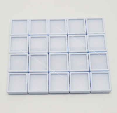 กล่องใส่พลอย กล่องพลอย กล่องใส่เพชร ขนาด 4X4Cm ชุดละ 20 กล่อง (เฉพาะสีเดียว) สีขาวหรือะสีดำ พื้นเป็นฟองน้ำ รองด้วยผ้ากำมะหยี่