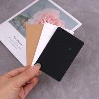 Wholesale 50pcs 6x9cm Earring Necklace Display Cards Black Gray Kraft Ear Studs Earrings Package Hanger Cardboard Holders Custom