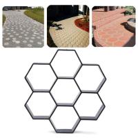 7 Grid Path Stone Mould Paving Concrete Stepping Stone Molds For Home Garden Yard Stone Road Concrete Molds