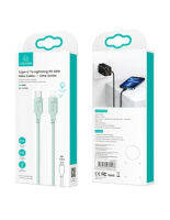 USAMS US-SJ566 Type-C / USB-C to 8 Pin PD 20W Fast Charing Data Cable with Light, Length: 1.2m