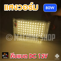 สปอตไลท์ 80W, 50W Spotlight Floodlight LED (ใช้ไฟ DC 12 V) แสงขาว  กันน้ำ