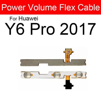 【☄New Arrival☄】 nang20403736363 Huawei Y5สายเคเบิ้ลยืดหยุ่นสำหรับไฟฟ้าปริมาณ Y7 Y6 Y9 Prime Lite Pro 2017 2018 2019 Y6p Y7p อะไหล่เฟล็กซ์ริบบอนข้างกุญแจสวิตช์ Y8p